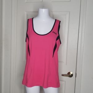 Fila Pink & Black Workout Tank Size XL